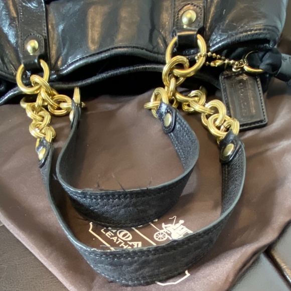 Coach Poppy 17924 Camelia Leather Pushlock Tote - Picture 7 of 15